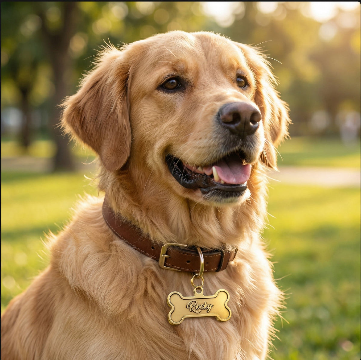 Luxus Hundemarke in Knochenform