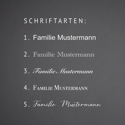 Klingelschild | Türschild | Namensschild | Haustür | Briefkasten | personalisiert | Aluminium | Metall | eloxiert, gebürstete Optik | silber